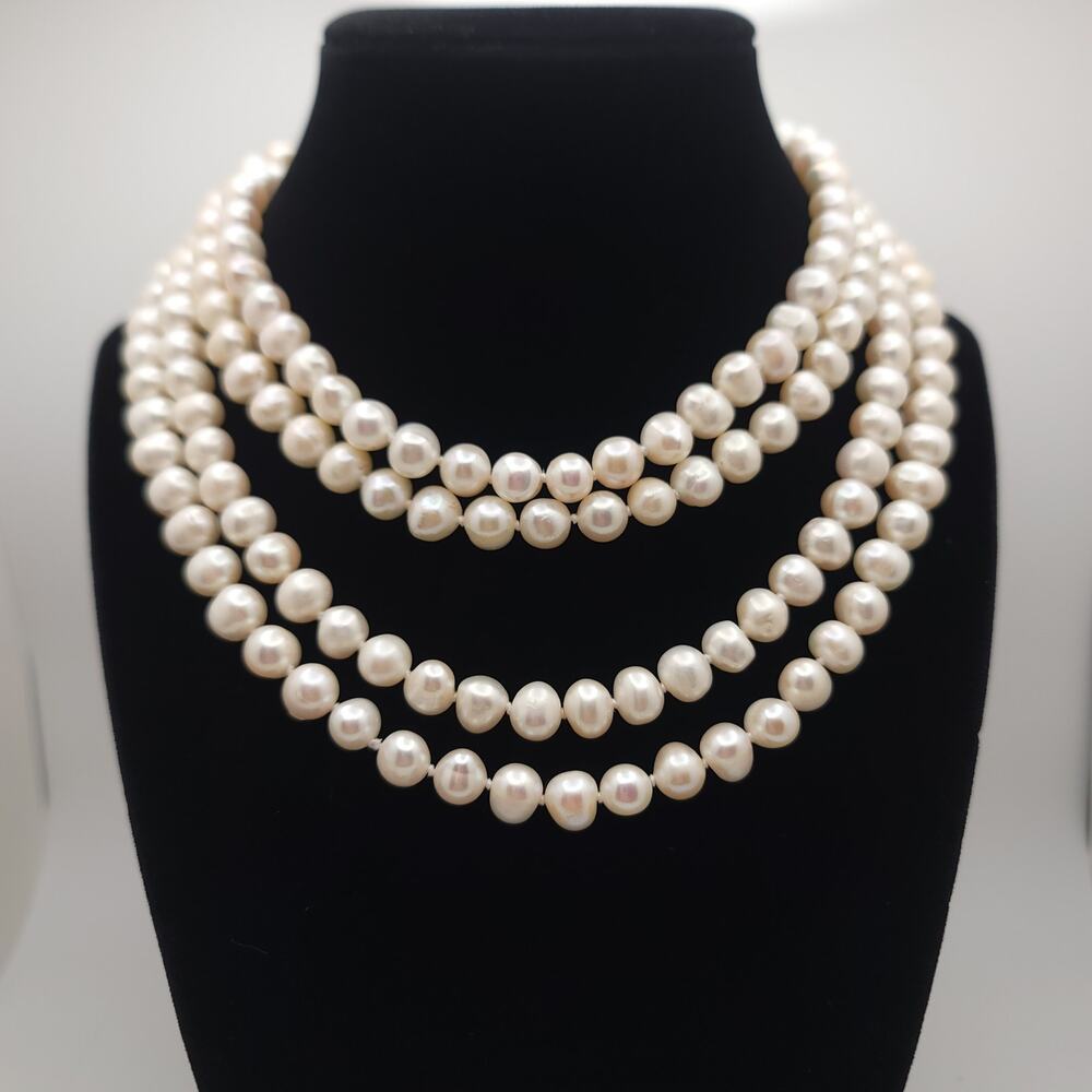 Ann Hand 64" Opera/Rope Continuous  Single Strand Cultured Pearl Necklace